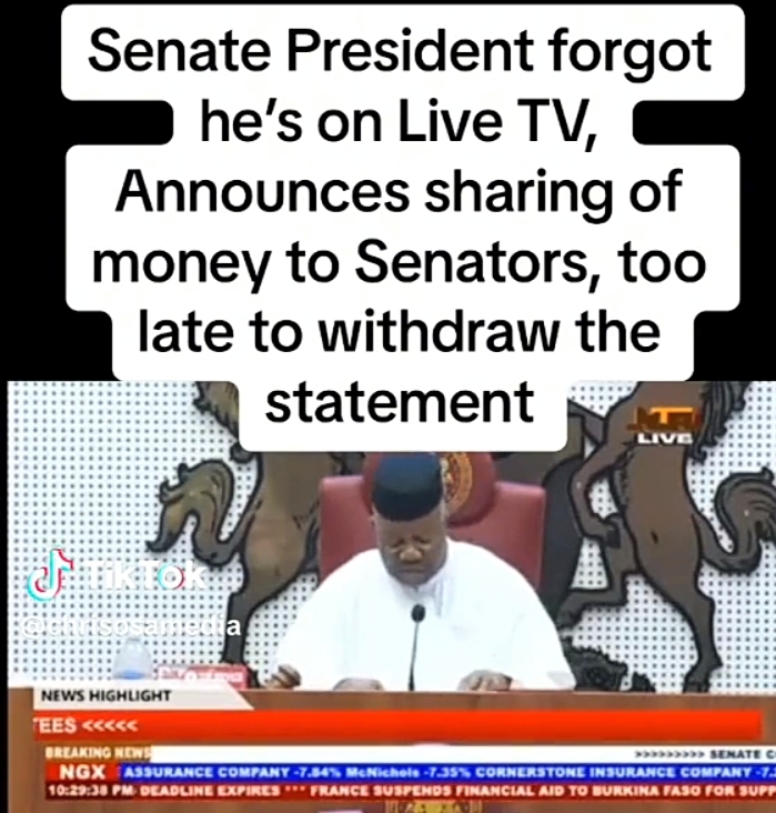 Senate share bags of money after mocking